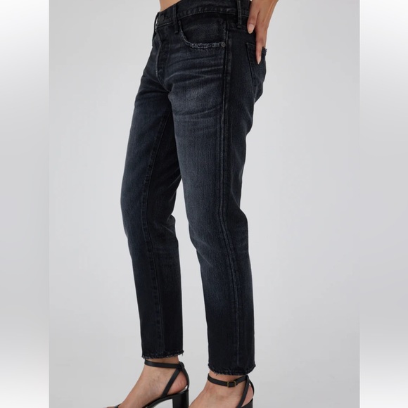 Moussy Vintage Vellflower Tapered Black wash Jean Size 27 New without tags - Picture 2 of 7